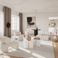 Big Foot Salontafel Laag Bone Wit