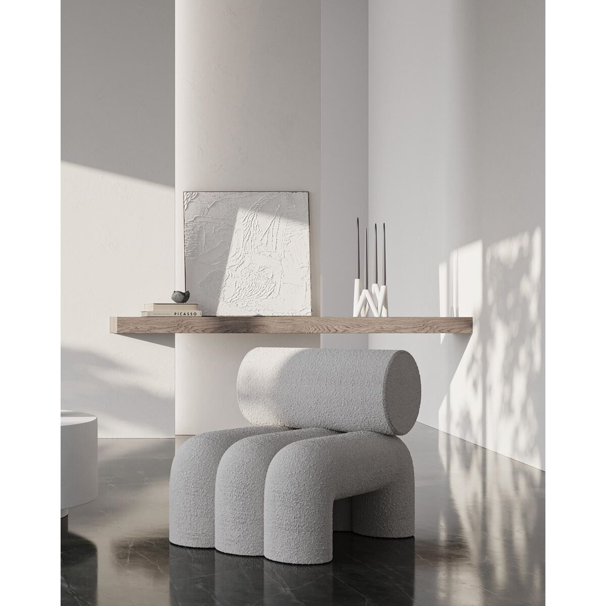 Fauteuil Foku Bouclé