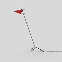 VV Cinquanta Gulvlampe Sort/Rød