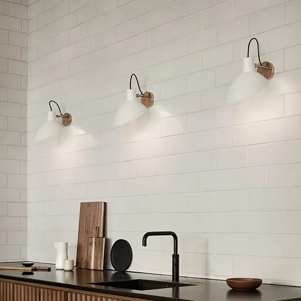 VV Cinquanta Wandlamp Messing/ Wit
