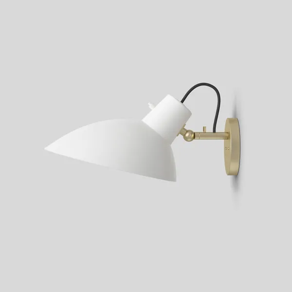 VV Cinquanta Wall Light Brass/White w/switch