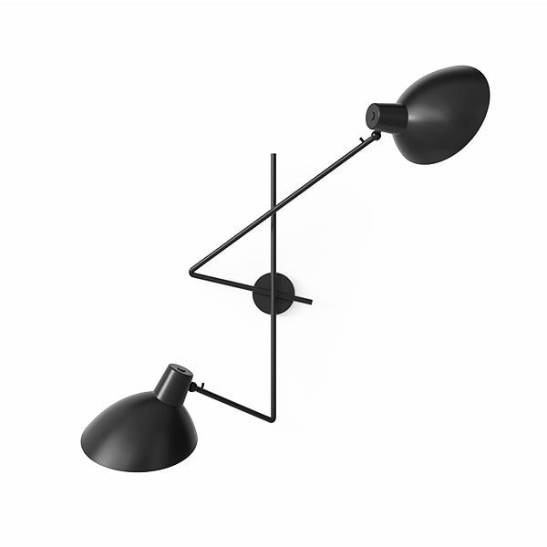 VV Cinquanta V&auml;gglampa Twin Svart/Svart