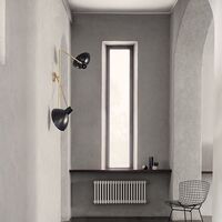 VV Cinquanta Applique Doppia Ottone/Nero