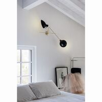 VV Cinquanta Wandlamp Twin Messing/ Wit