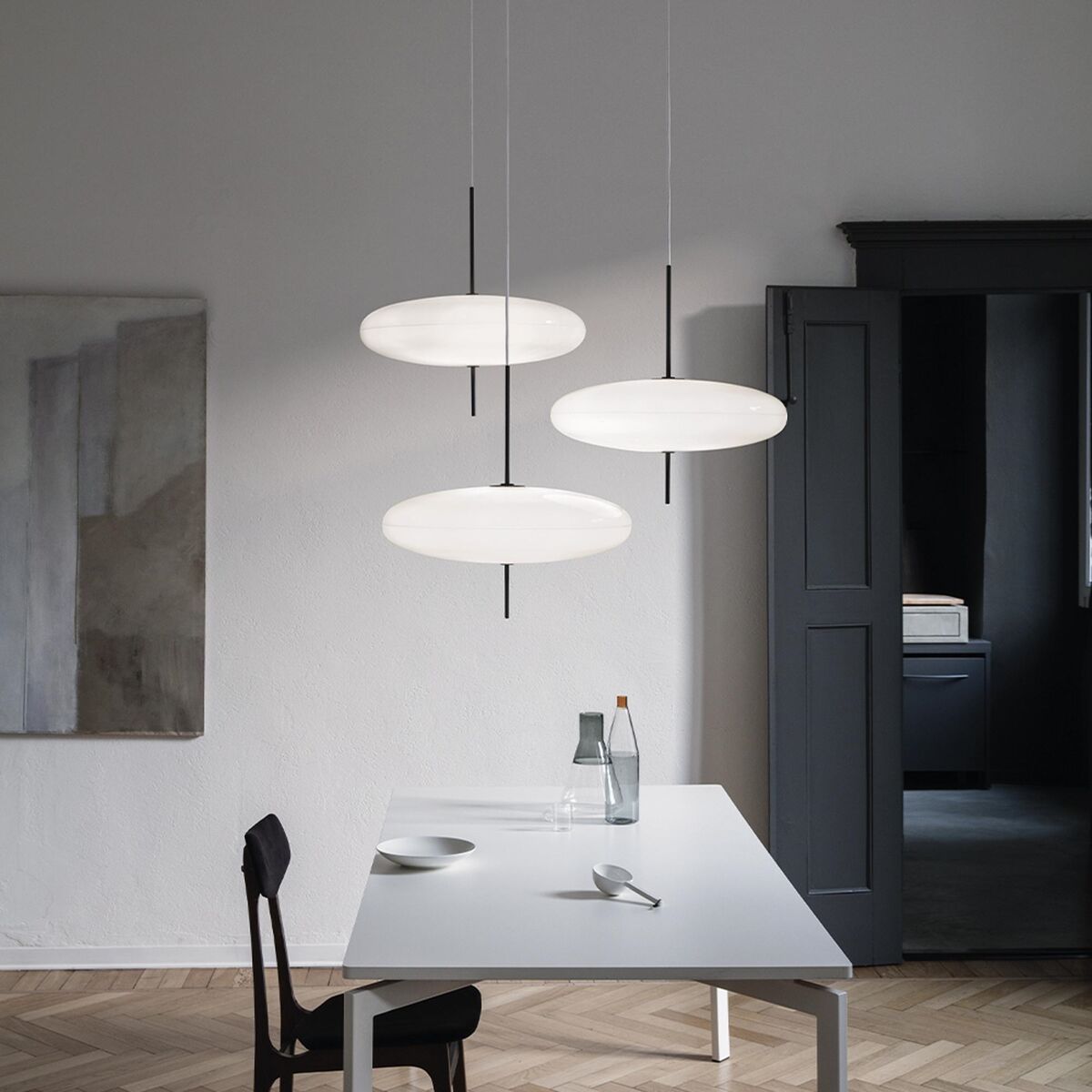 Modello 2065 Lampadario Bianco/ Nero/ Bianco