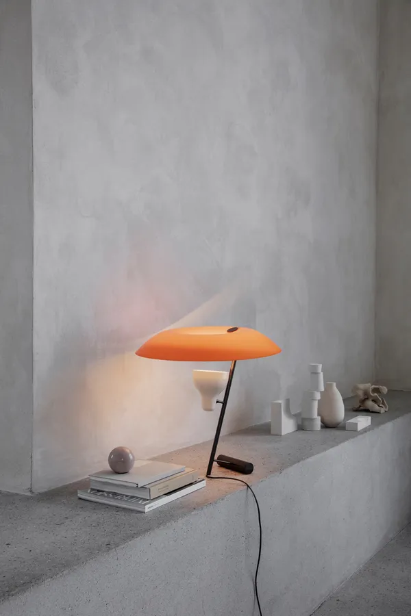 Model 548 Table Lamp Dark Brass/Orange