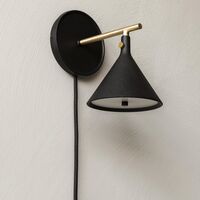 Cast Sconce Wall Lamp M. Diffuser Black