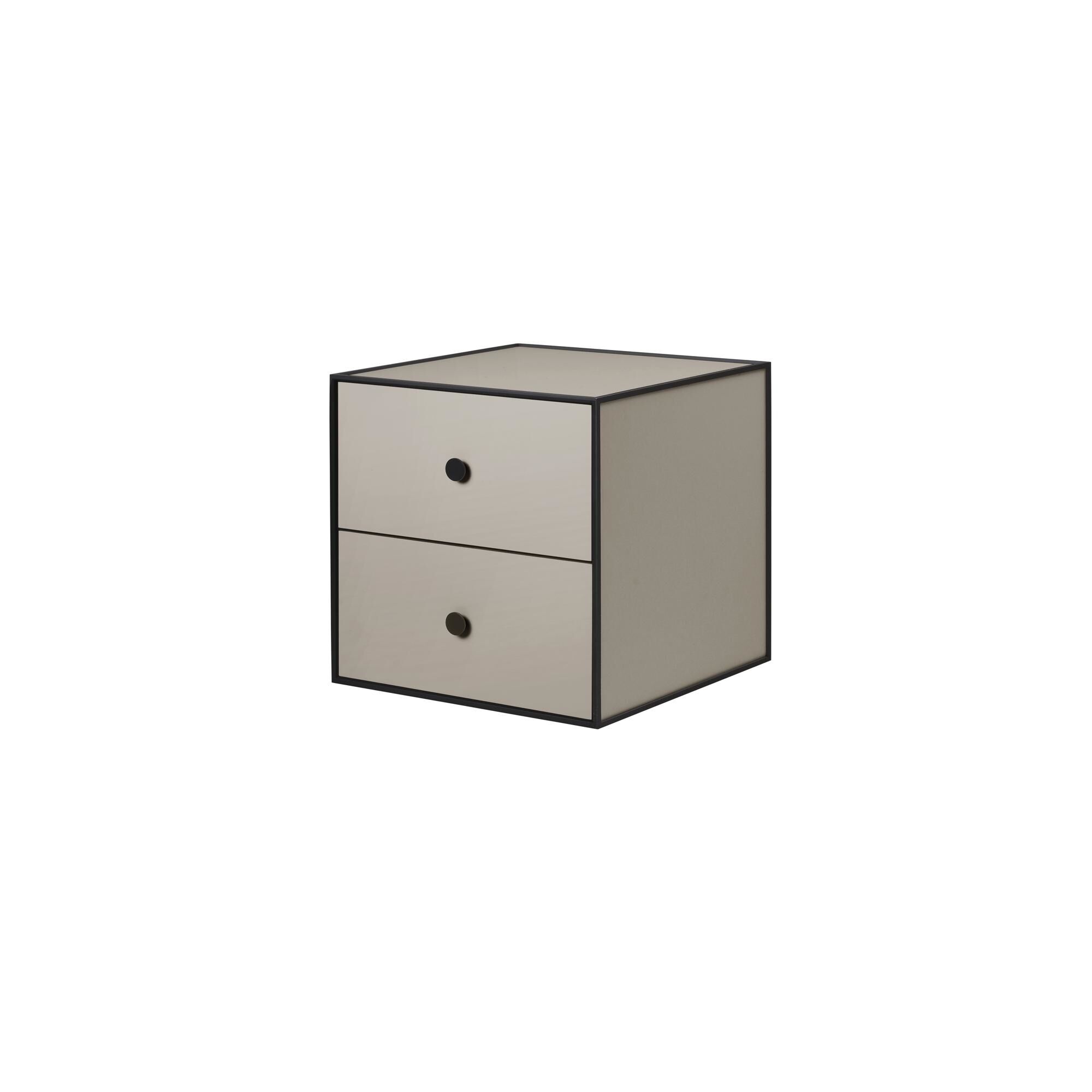 Cadre Audio 35 avec 2 Tiroirs 35 x 35 x 35 Sable