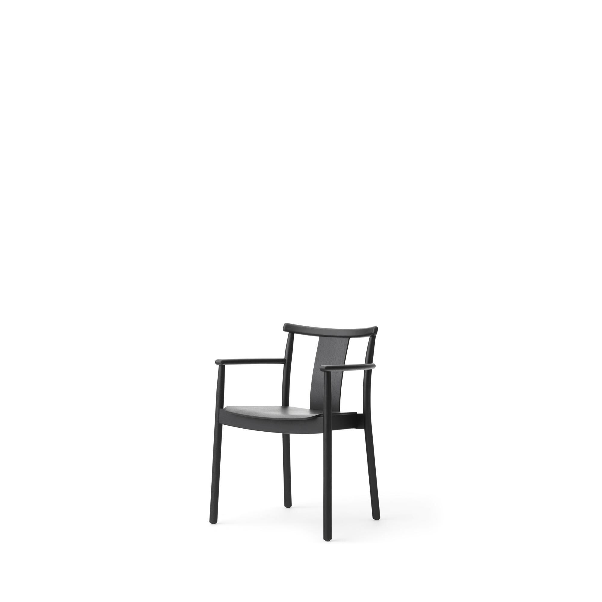 Merkur Chaise de Salle à Manger avec Accoudoirs Chêne Noir
