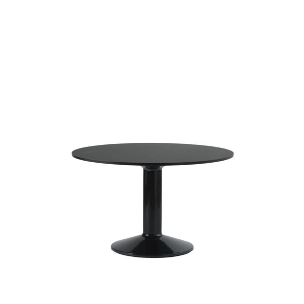 Mesa de Comedor Media Ø120 Linóleo Negro
