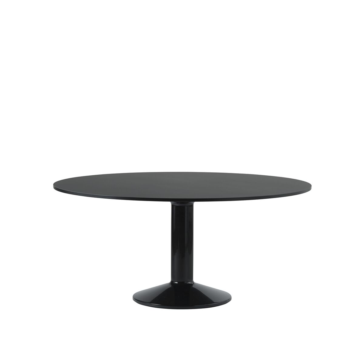 Midst Table de Salle à Mangerr Ø160 Linoléum Noir
