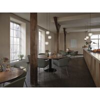 Middle Dining Table Ø160 Oiled Oak/Dark Red