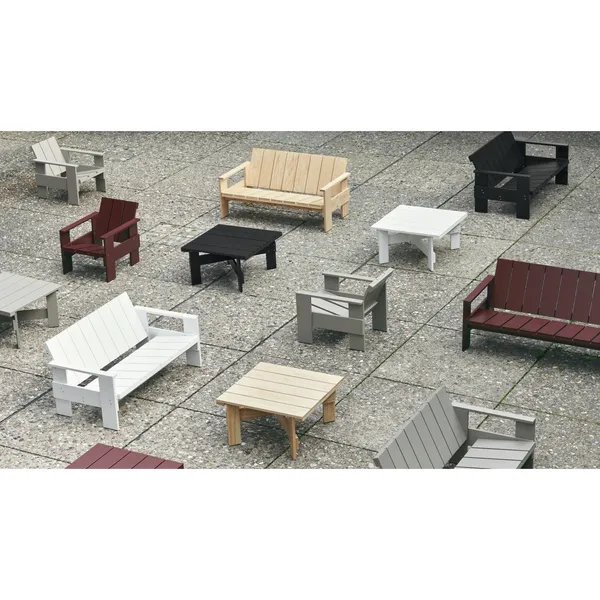 Crate Low Coffee Table White