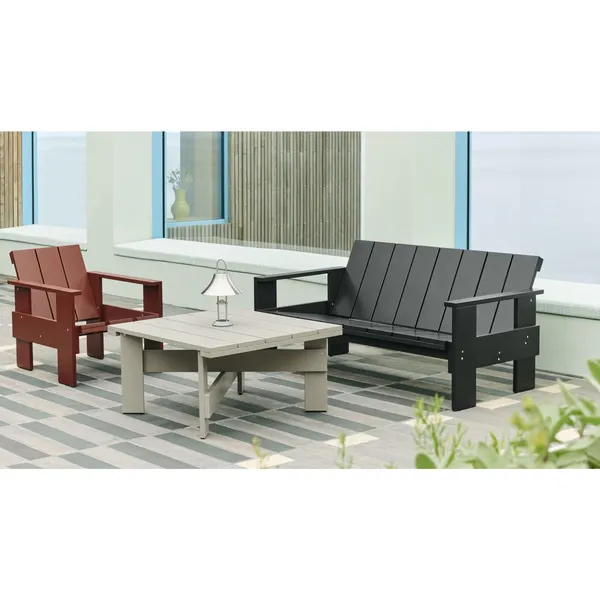 Crate Low Coffee Table Iron Red