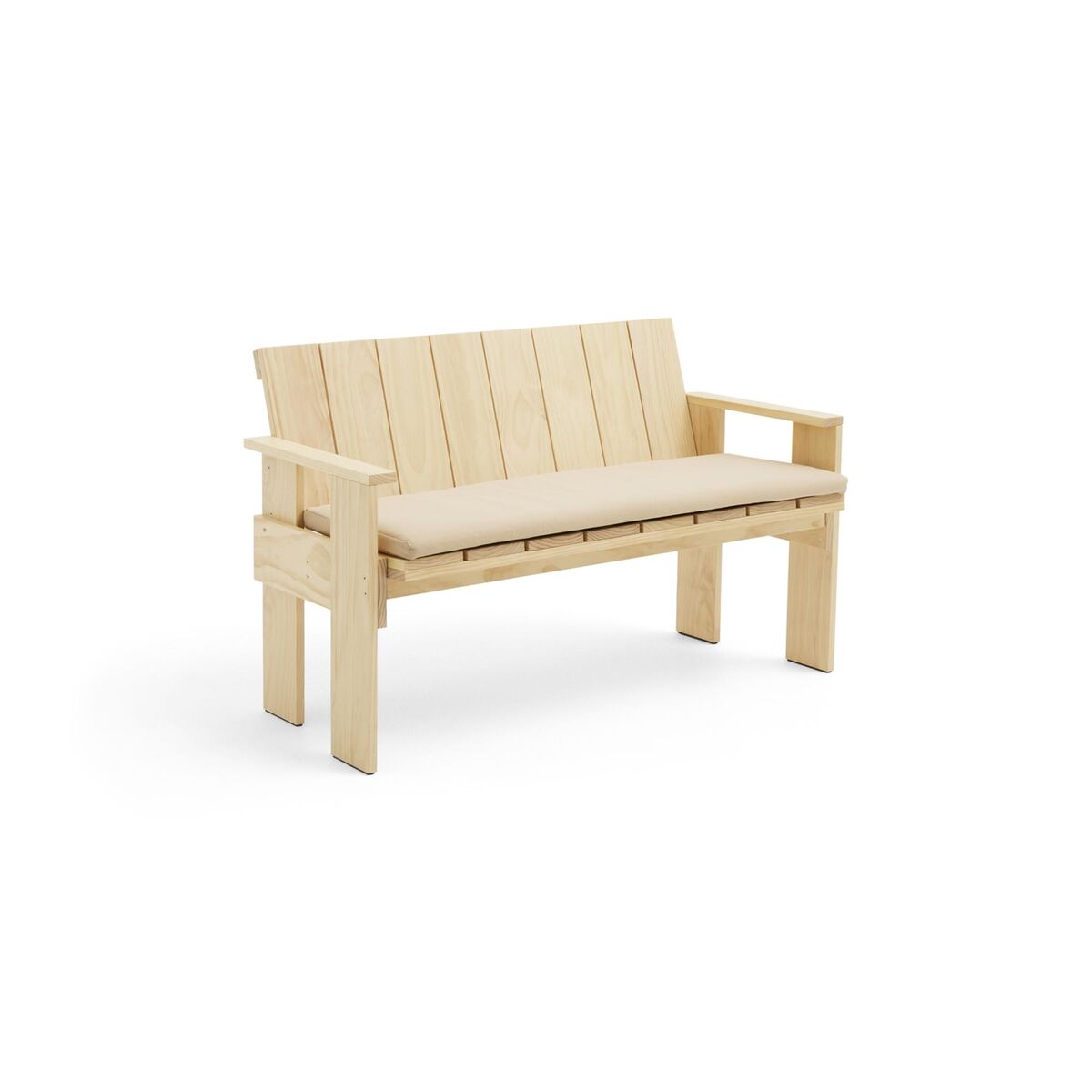 Crate Dining Bench Lacquered Pine