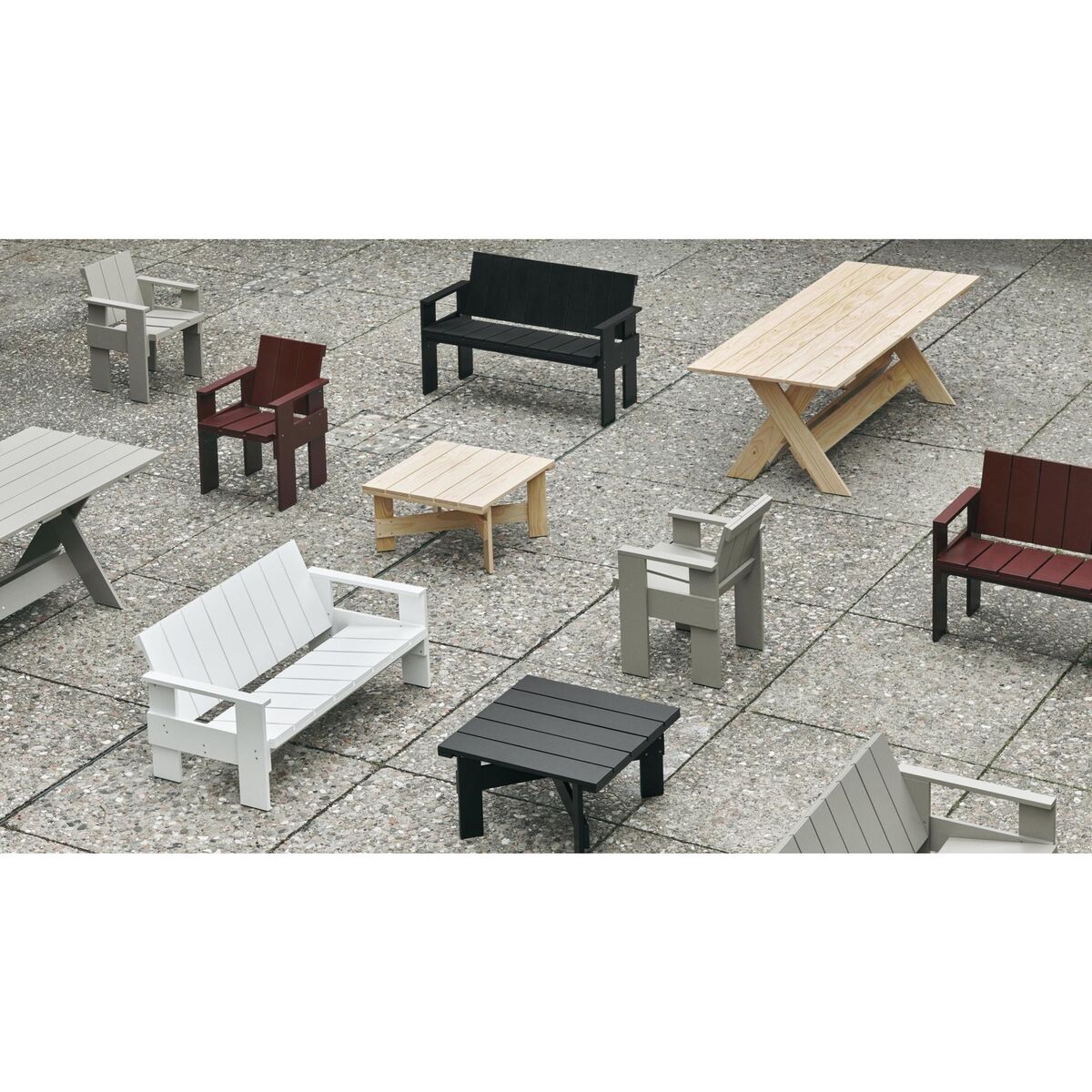 Crate Dining Bench Black