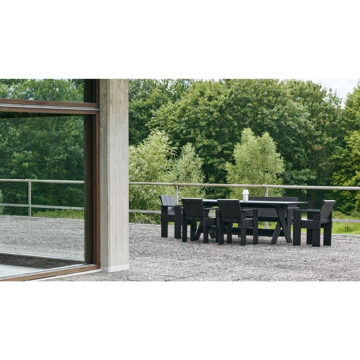 Crate Dining Eettafel L230 Ijzerrood
