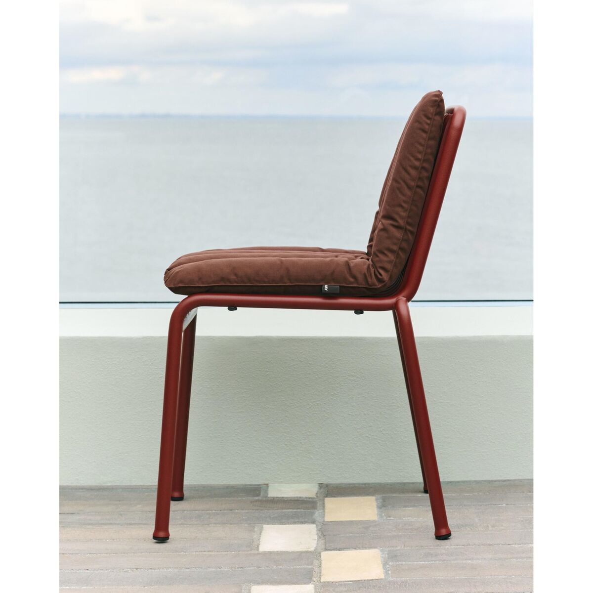 Palissade Soft Quilted Pude Til Dining Stol Med Armlæn Sky Grey