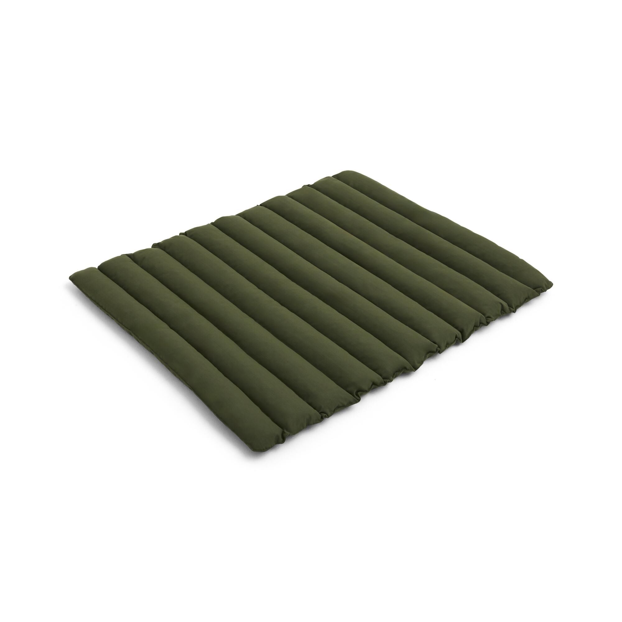 Coussin matelassé doux Palissade pour banc de salle à manger avec accoudoirs, couleur olive
