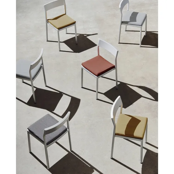 Type Cushion for Dining Table Chair Gray- Black Striped