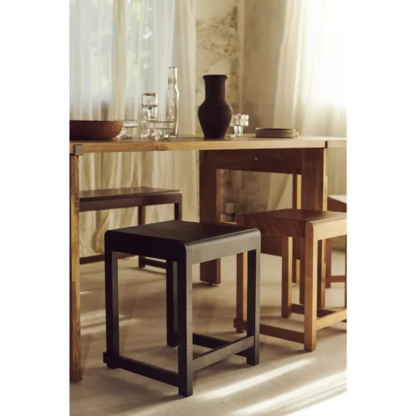 01 Stool Low Dark Brown