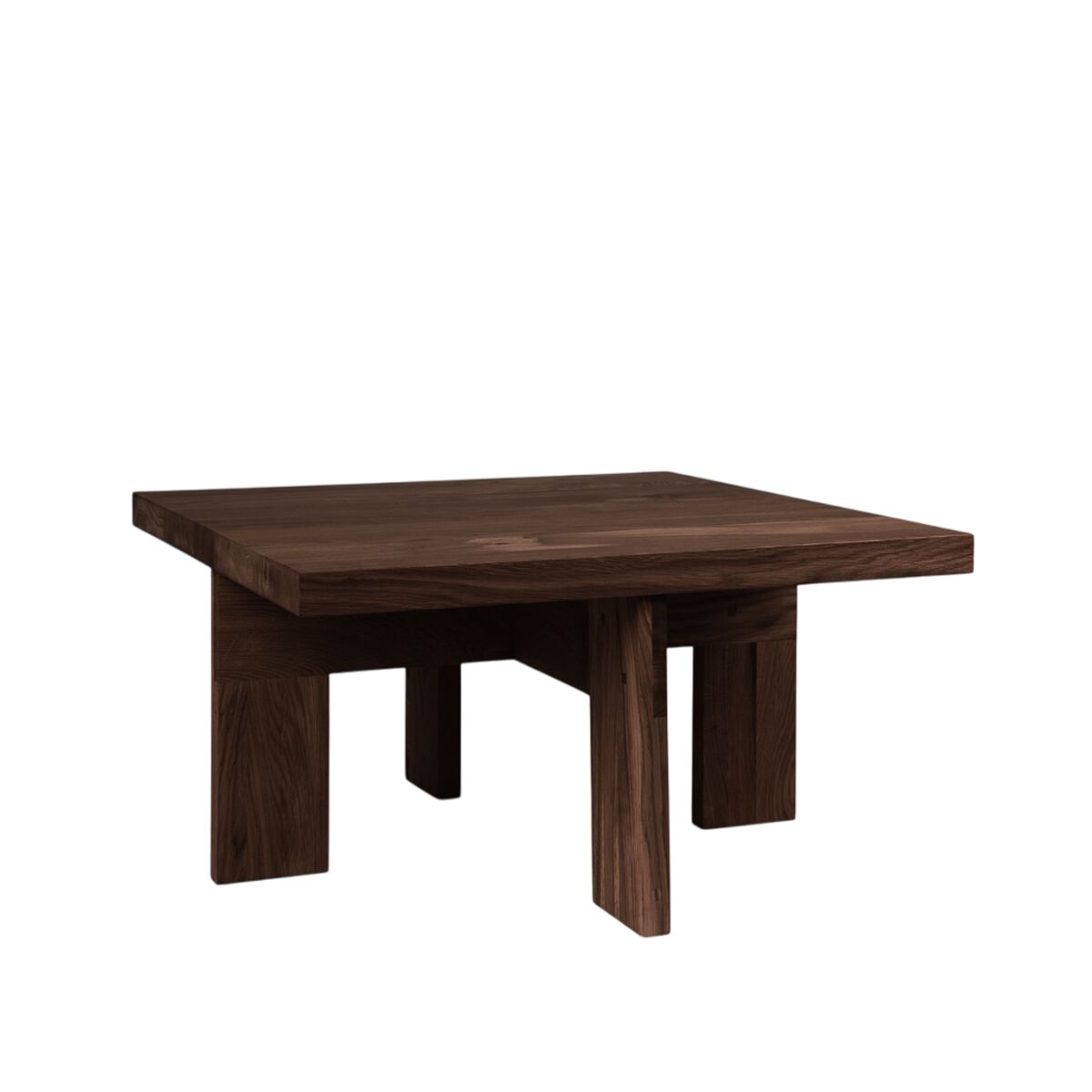 Farmhouse Square Coffee Table Dark Oak