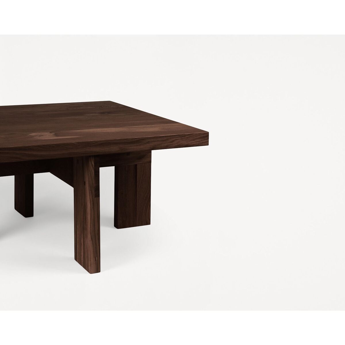 Farmhouse Square Coffee Table Dark Oak
