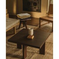 Farmhouse Square Coffee Table Dark Oak