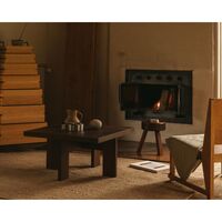 Farmhouse Square Coffee Table Dark Oak