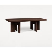 Farmhouse Rectangle Coffee Table Dark Oak
