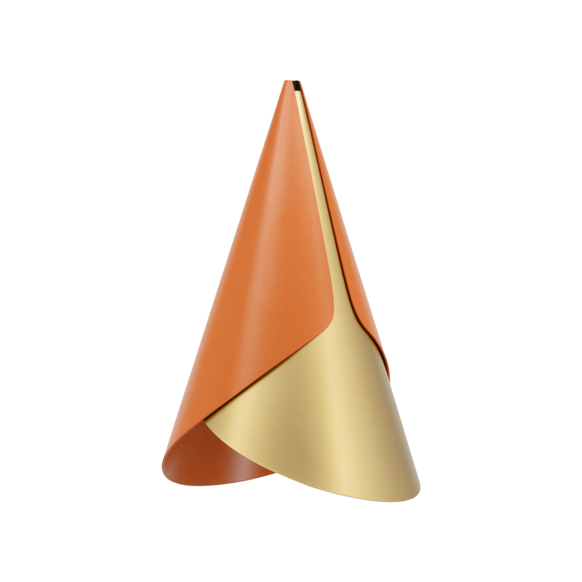 Cornet Nuance Abat-jour Orange/ Laiton