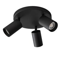 Canspot 55 Triple Round Spot Black