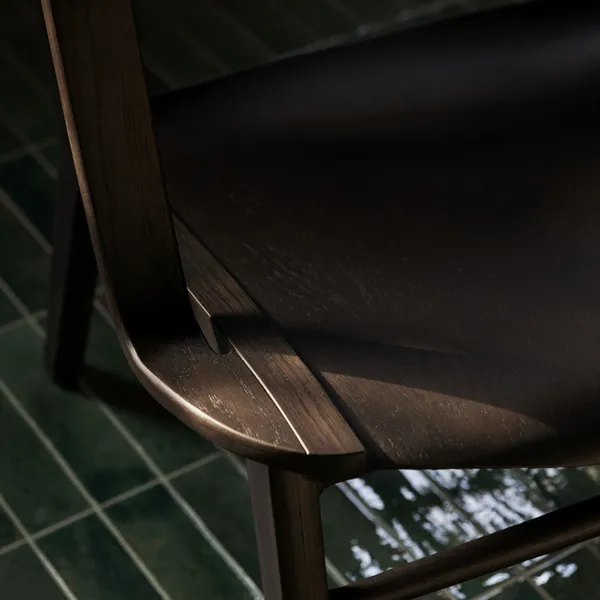 AX HM11 Sessel mit Armlehnen, Dunkle Eiche