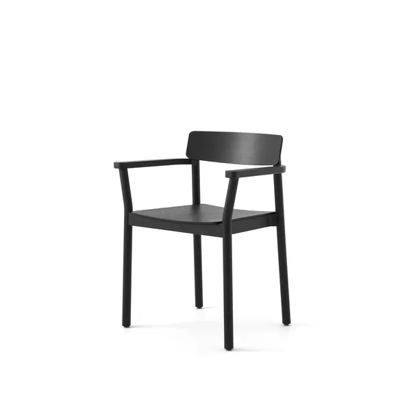 Betty TK10 Silla de Comedor con Reposabrazos Negro