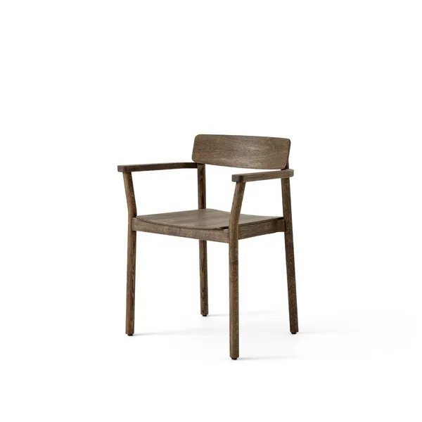 Betty TK10 Silla de Comedor con Reposabrazos Roble Ahumado