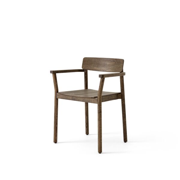 Betty TK10 Silla de Comedor con Reposabrazos Roble Ahumado