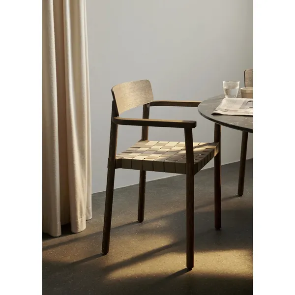 Betty TK9 Dining Chair With Armrests Black/ Natural