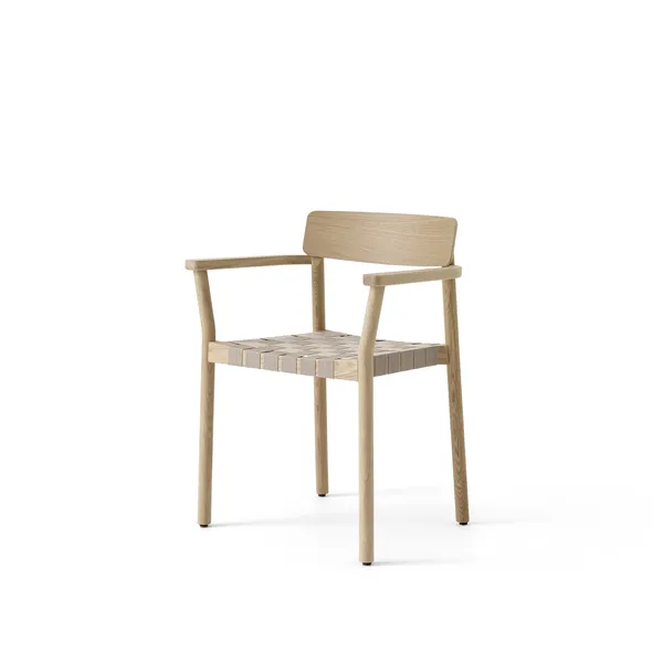 Betty TK9 Dining Chair With Armrests Oak/Natural
