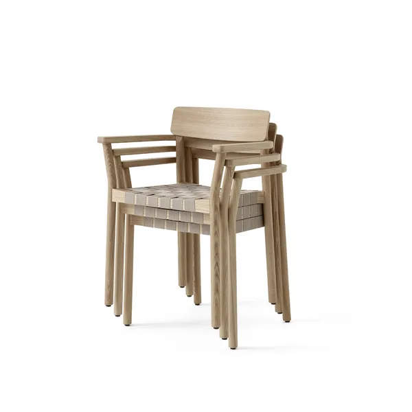 Betty TK9 Dining Chair With Armrests Oak/Natural