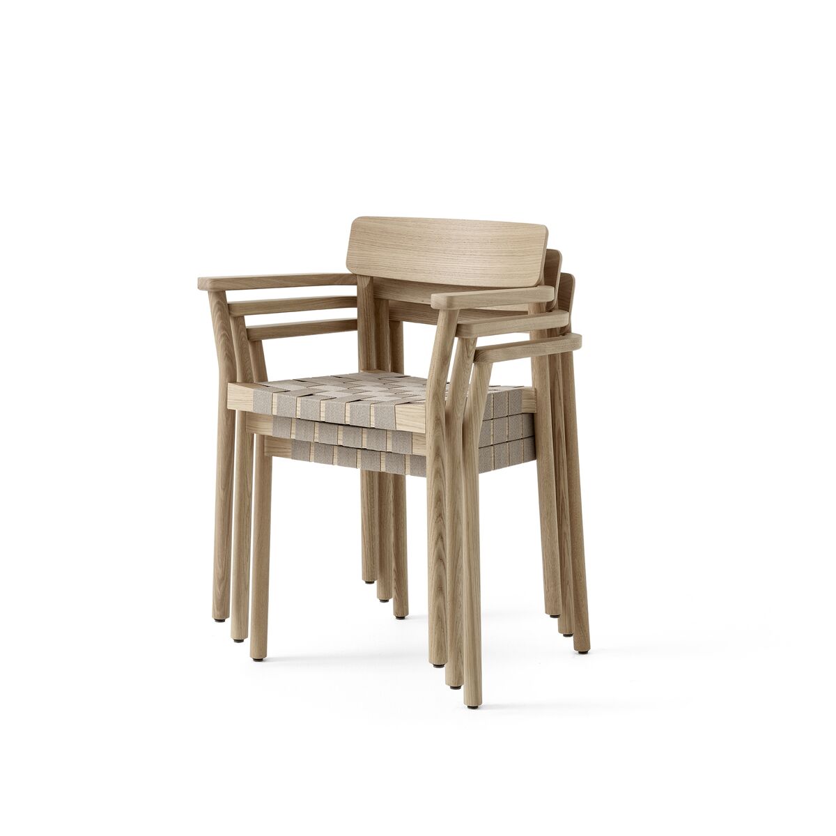 Betty TK9 Dining Chair With Armrests Oak/Natural