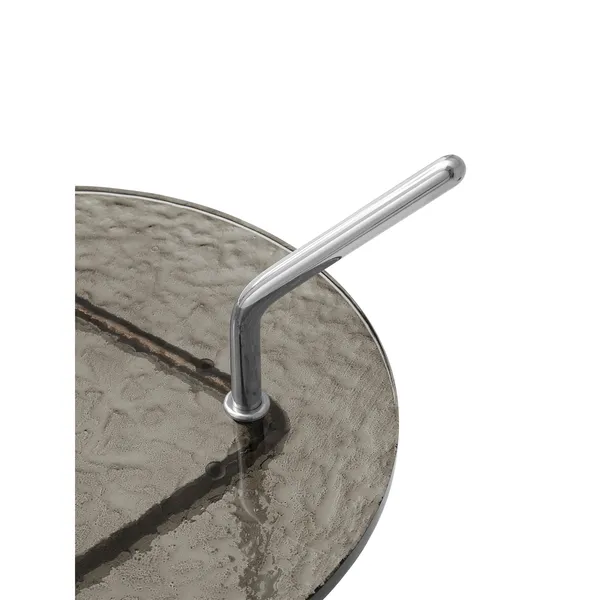 Halten SH9 Sidebord Røget Glas/Poleret Rustfri Stål