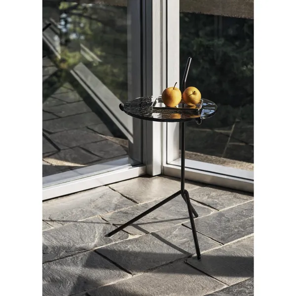 Halten SH9 Sidebord Røget Glas/Varm Sort