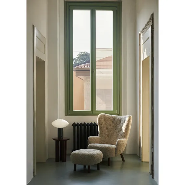 Petra VB3 Armchair Sheepskin Sahara/Oiled Oak Incl. ATD1 Puff
