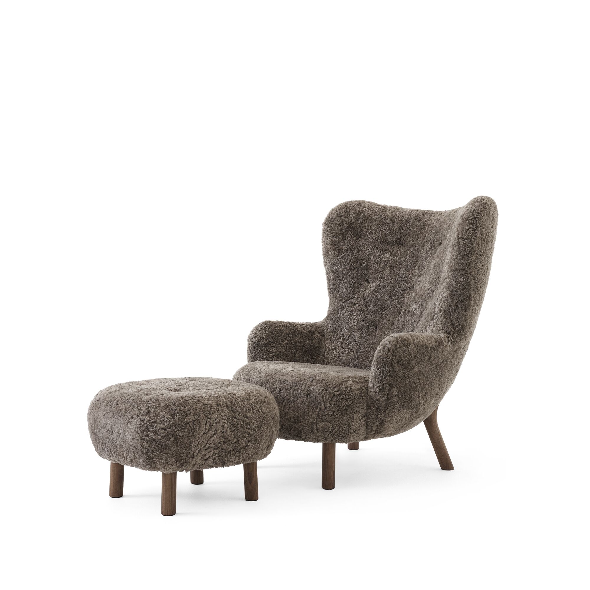 Petra VB3 Fauteuil Peau de Mouton Sahara/ Noyer Incl. ATD1 Bouffée