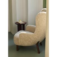 Petra VB3 Armchair Sheepskin Sahara/Oiled Walnut Incl. ATD1 Puff