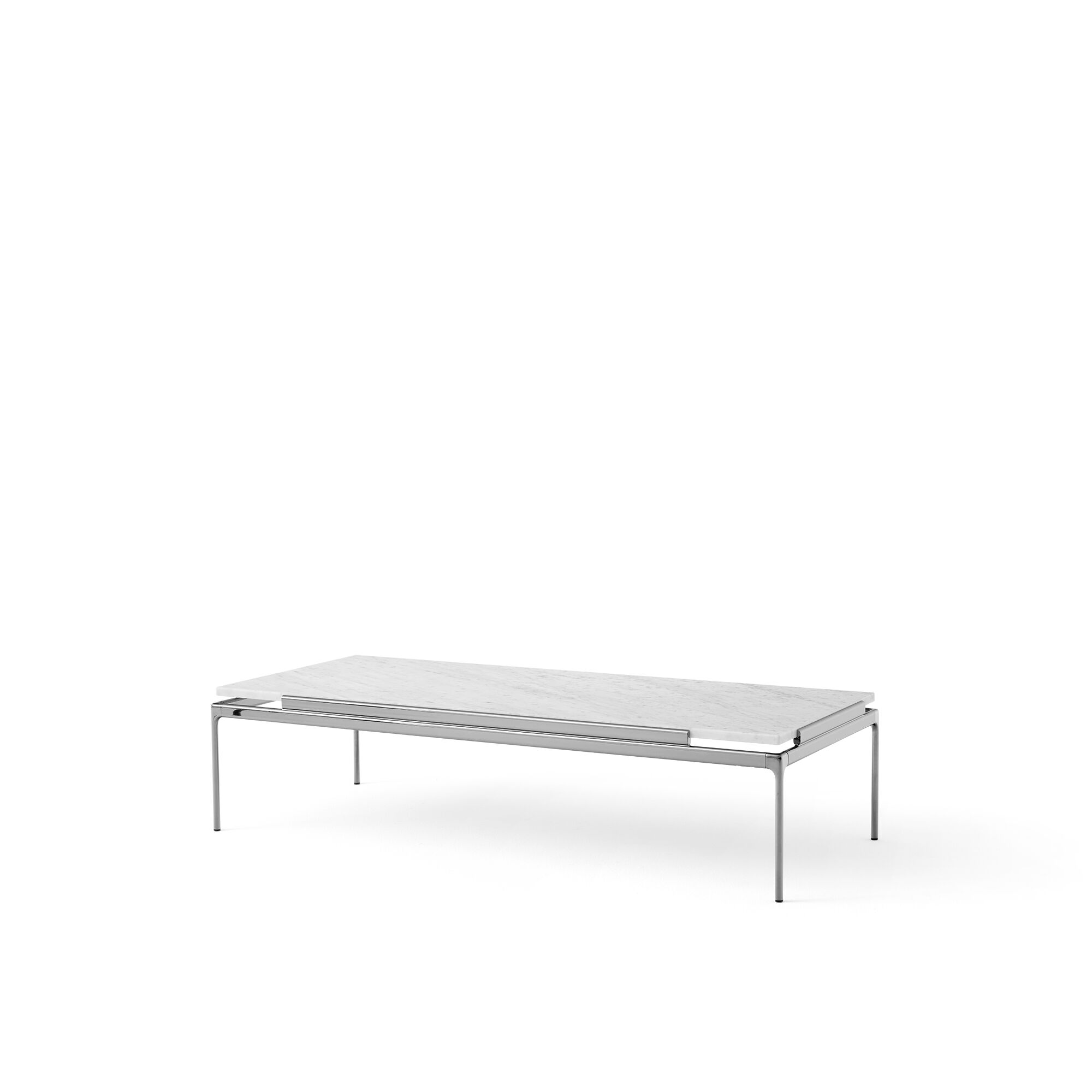 Sett LN12 Salongbord Bianco Carrara/mørk Krom