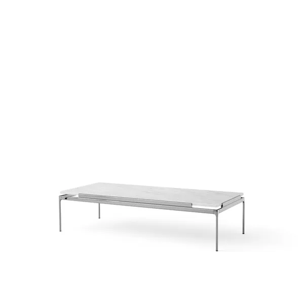 Set LN12 Coffee Table Bianco Carrara/Dark Chrome