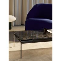 Set LN12 Coffee Table Bianco Carrara/Dark Chrome