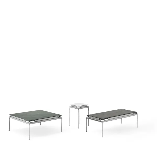 Set LN12 Coffee Table Smoked Glass/Dark Chrome