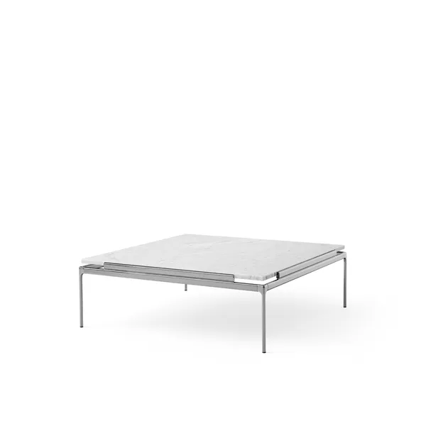 Set LN13 Coffee Table Bianco Carrara/Dark Chrome